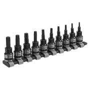 Sealey TRX-Star* Socket Bit Set 10pc 3/8"Sq Drive Black Series