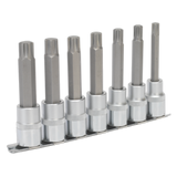 Sealey Ribe Socket Bit Set 7pc 1/2"Sq Drive 100mm