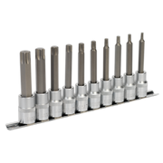 Sealey TRX-Star* Socket Bit Set 10pc 1/2"Sq Drive 100mm