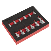Sealey TRX-Star* Socket Bit Set 12pc Stubby 1/4", 3/8" & 1/2"Sq Drive