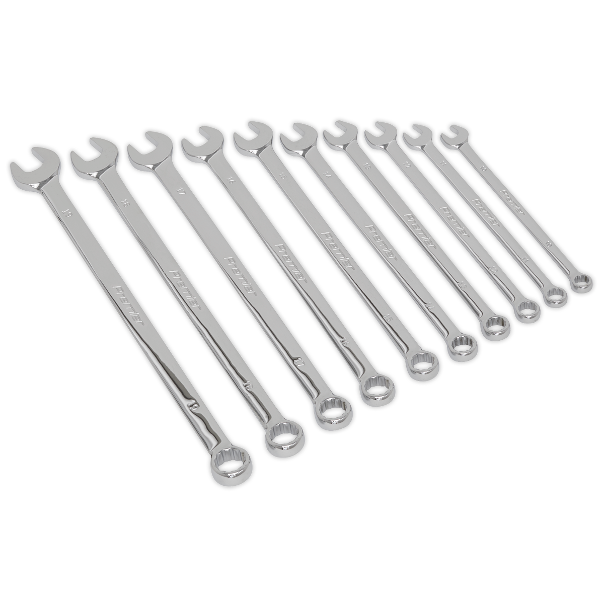 Sealey Combination Spanner Set 10pc Extra-Long Metric AK6310