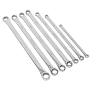 Sealey Double End Ring Spanner Set 7pc Extra-Long Metric