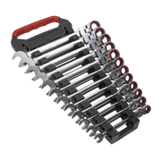 Sealey Flexi-Head Ratchet Combination Spanner Set 12pc Metric Platinum Series