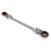 Sealey Ratchet Ring Spanner 4-in-1 Flexi-Head Reversible Metric Platinum Series