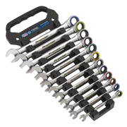 Sealey Combination Ratchet Spanner Set 12pc Metric - Platinum Series