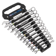 Sealey Combination Spanner Set Anti-Slip 12pc Metric - Platinum Series
