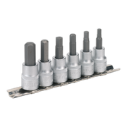 Sealey Hex Key Socket Bit Set 6pc 3/8"Sq Drive Metric