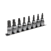 Sealey Hex Socket Bit Set Lock-On 8pc 3/8"Sq Drive - Imperial