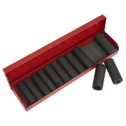 Sealey Impact Socket Set 12pc Deep 3/8"Sq Drive Metric/Imperial