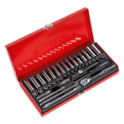 Sealey Socket Set 41pc 1/4"Sq Drive 6pt WallDrive® - Metric/Imperial