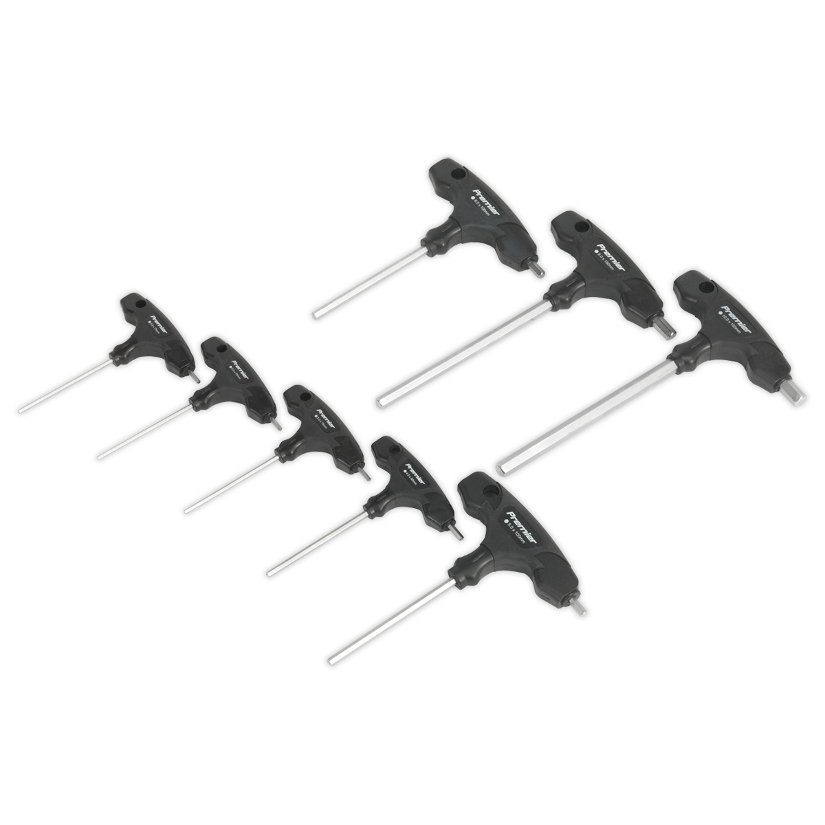 Sealey Hex Key Set 8pc T-Handle Metric