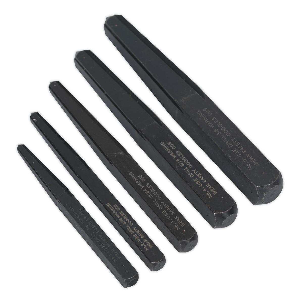 Sealey Screw Extractor Set 5pc Square Type