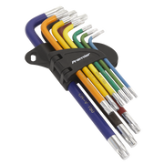 Sealey TRX-Star* Key Set 9pc Colour-Coded Long