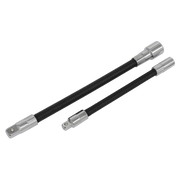 Sealey Flexible Extension Adaptor Set 2pc 1/4"Sq x 150mm & 3/8"Sq x 200mm