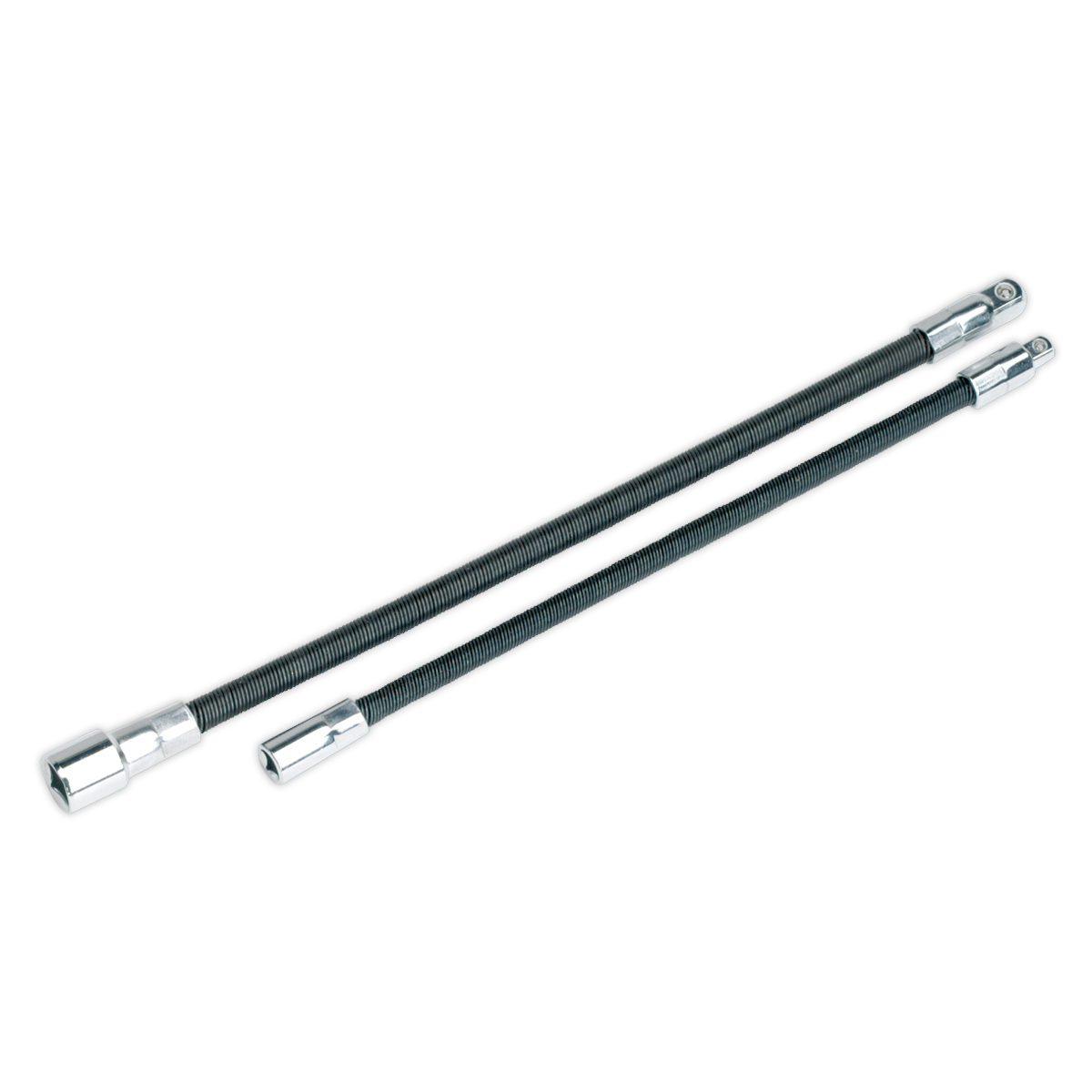 Sealey Flexible Extension Adaptor Set 2pc 1/4"Sq x 254mm & 3/8"Sq x 305mm