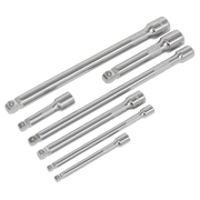 Sealey Wobble/Rigid Extension Bar Set 7pc 1/4", 3/8" & 1/2"Sq Drive