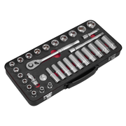 Sealey Socket Set 3/8"Sq Drive 32pc - Premier Platinum Series