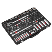 Sealey Socket Set  1/4" & 1/2"Sq Drive 108pc - Premier Platinum Series