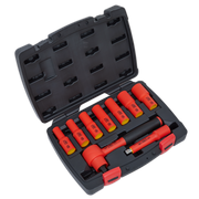 Sealey Insulated Socket Set 9pc 3/8"Sq Drive 6pt WallDrive® VDE Approved