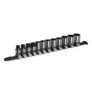 Sealey Socket Set 12pc 3/8"Sq Drive Metric - Black Series
