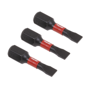 Sealey Slotted 4.5mm Impact Power Tool Bits 25mm - 3pc
