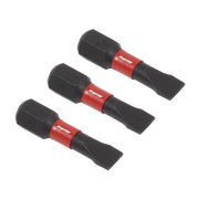 Sealey Slotted 5.5mm Impact Power Tool Bits 25mm - 3pc