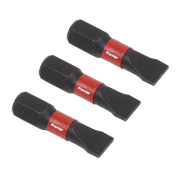 Sealey Slotted 6.5mm Impact Power Tool Bits 25mm - 3pc