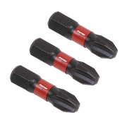 Sealey Phillips #3 Impact Power Tool Bits 25mm - 3pc