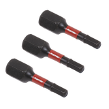 Sealey Hex 3mm Impact Power Tool Bits 25mm - 3pc