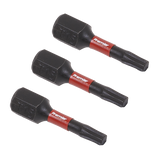 Sealey TRX-Star* T15 Impact Power Tool Bits 25mm - 3pc