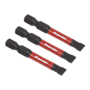 Sealey Slotted 6.5mm Impact Power Tool Bits 50mm - 3pc