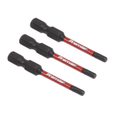 Sealey Hex 3mm Impact Power Tool Bits 50mm - 3pc