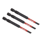 Sealey Slotted 4.5mm Impact Power Tool Bits 75mm - 3pc