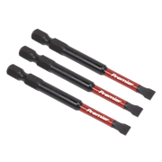 Sealey Slotted 5.5mm Impact Power Tool Bits 75mm - 3pc