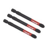 Sealey Phillips #3 Impact Power Tool Bits 75mm - 3pc