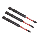 Sealey Pozi #1 Impact Power Tool Bits 75mm - 3pc
