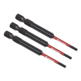 Sealey Hex 2.5mm Impact Power Tool Bits 75mm - 3pc