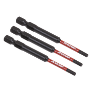 Sealey Hex 3mm Impact Power Tool Bits 75mm - 3pc