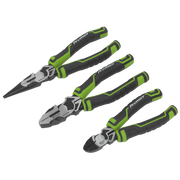 Sealey Pliers Set 3pc High Leverage - Hi-Vis Green