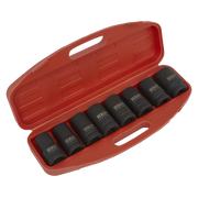 Sealey Impact Socket Set 8pc Deep 1"Sq Drive - Metric
