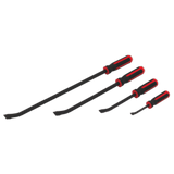 Sealey Angled Pry Bar Set 4pc Heavy-Duty with Hammer Cap