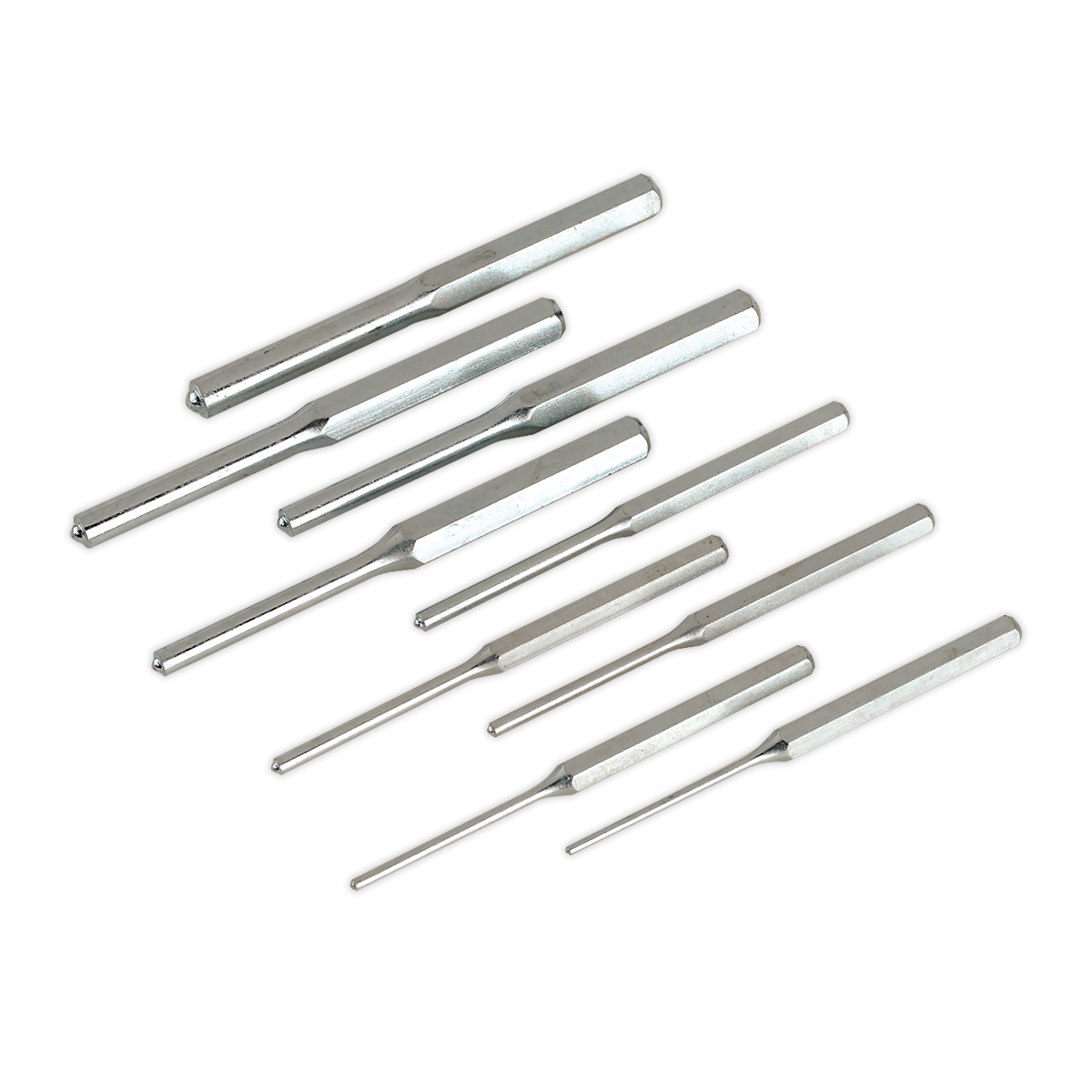 Sealey Roll Pin Punch Set 9pc 1/8-1/2" - Imperial