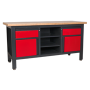 Sealey Workstation with 2 Drawers, 2 Cupboards & Open Storage