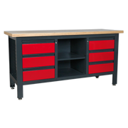 Sealey Workstation with 6 Drawers & Open Storage