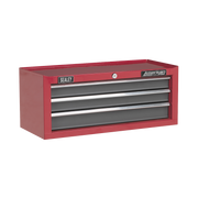 Sealey Mid-Box 3 Drawer with Ball-Bearing Slides - Red/Grey