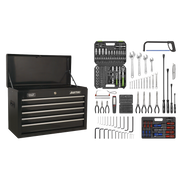 Sealey Topchest 5 Drawer with Ball-Bearing Slides - Black & 272pc Tool Kit