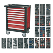 Sealey Rollcab 8 Drawer with Ball-Bearing Slides & 707pc Tool Kit
