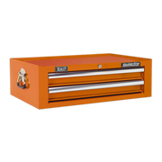 Sealey Mid-Box 2 Drawer with Ball-Bearing Slides - Orange