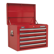 Sealey Topchest 5 Drawer with Ball-Bearing Slides - Red AP26059T