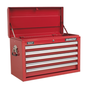 Sealey Topchest 5 Drawer with Ball-Bearing Slides - Red AP33059